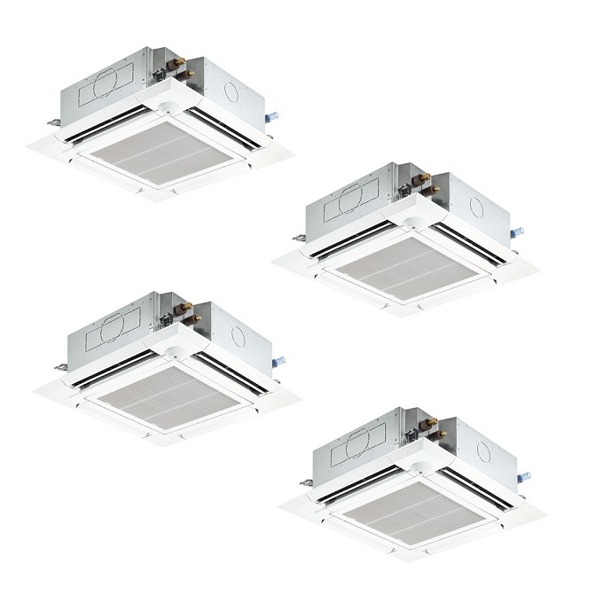画像1: 三菱 PLZD-ZRMP280HF5 業務用エアコン 4方向天井カセット i-スクエアタイプ スリムZR 同時フォー P280 10馬力 三相 200V ワイヤード ♪∀ (1)