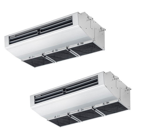 画像1: 三菱 PCZX-ZRMP160H5 業務用エアコン 厨房用天吊 スリムZR 同時ツイン P160形 6馬力 三相 200V ワイヤード ♪ (1)