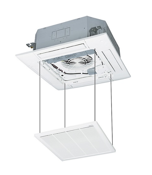 画像1: 三菱重工 [FDTV406HK6S ラクリーナパネル] 業務用エアコン 天井埋込形４方向 シングル ハイパーインバータ P40 1.5馬力 単相200V ワイヤード ♪ (1)