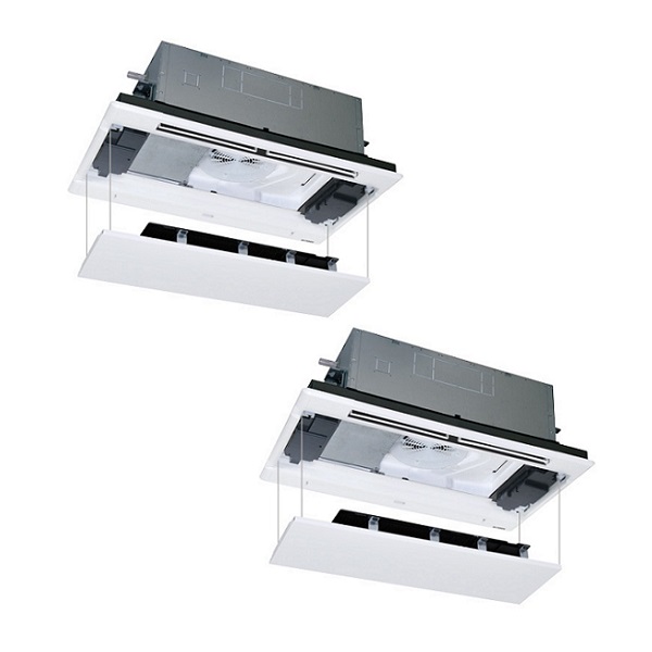 画像1: 三菱重工 [FDTWV1606HP6S ラクリーナパネル] 業務用エアコン 天井埋込形2方向吹出し ツイン ハイパーインバータ P160 6馬力 三相200V ワイヤード ♪ (1)