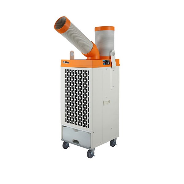 画像1: スイデン SS-25DL-1PT スポットエアコン 洗練型 クールスイファン レンタル リース向け 冷風1口 自動首振り装置内蔵 100V ポッキンプラグ付［♪］ (1)