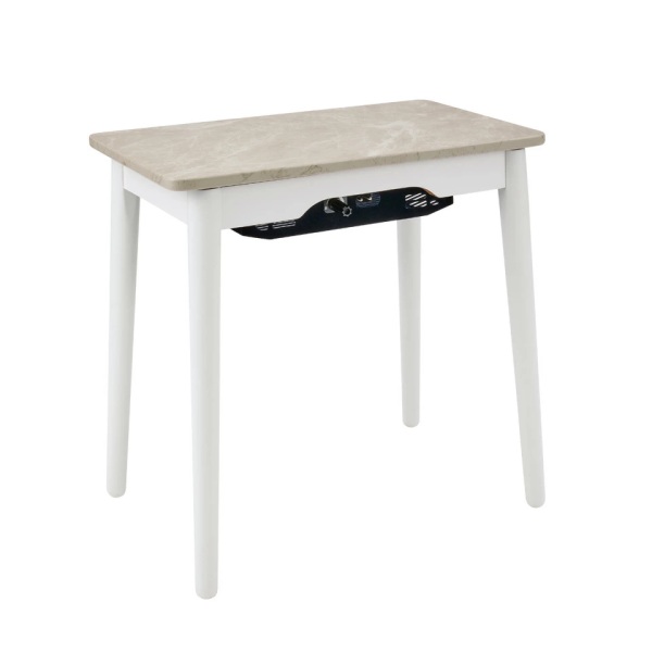 画像1: ユアサプライムス ラテ530F(WMA) ちいさなこたつ 50×30cm 長方形 小さいコタツ 200W YUASA ホワイトマーブル ℃℃ (1)