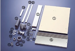 画像1: 食器洗い乾燥機 パナソニック　N-KH450K　後付け専用部材 シンク下設置部材キット ブラック用 [■] (1)