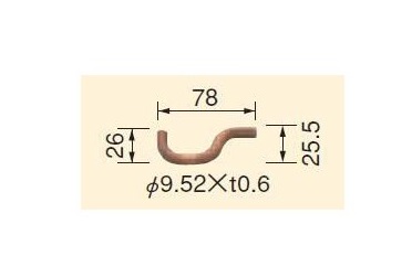 画像1: コロナ 石油暖房機部材 金属パネル用別売部材　USC-4　銅Cベンド   [■【本体同時購入のみ】] (1)